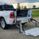 Lift Gate on Ground Behind Pickup Truck